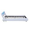 Lit gina pour matelas 140x190 - Sommier Tte de Lit Incurvee Couleur BLANC Pieds en 5 cm - 2 x 13 Lattes - re