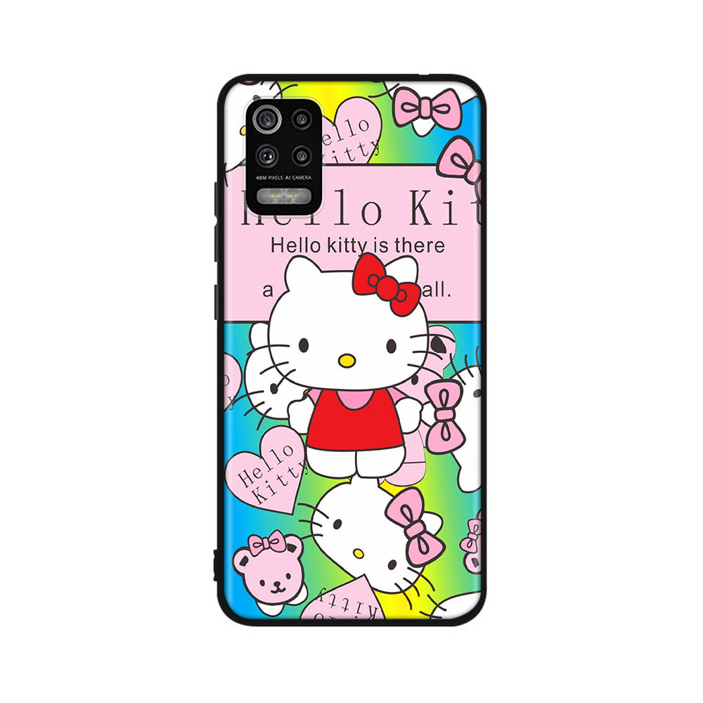 Чехол KT59 Hello Kitty Girl для Samsung A04 A14 A23 A34 A54 M23 M33 M52 M53 Realme 10 9 C30S C35 C55 VIVO Y02S Y21 Y33S Y51 X80 Pro, прозрачный чехол