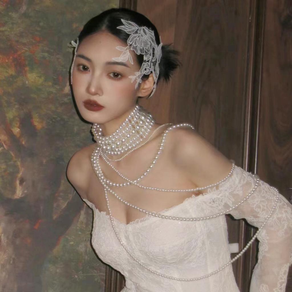 Bridal Lace Headgear Retro Republic Of China Style Flower Hair Accessories Femininity Sweet Dress Style Photo Accessories