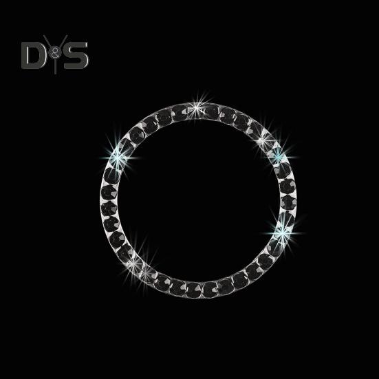 Сверкающее автомобильное кольцо со стразами, наклейка, стильное украшение интерьера, легко установить, материал из сплава, кольцо на кнопку зажигания