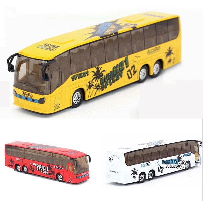 Premium 150 Diecast Metal Alloy Bus Toy For Kids With Sound And Light Features