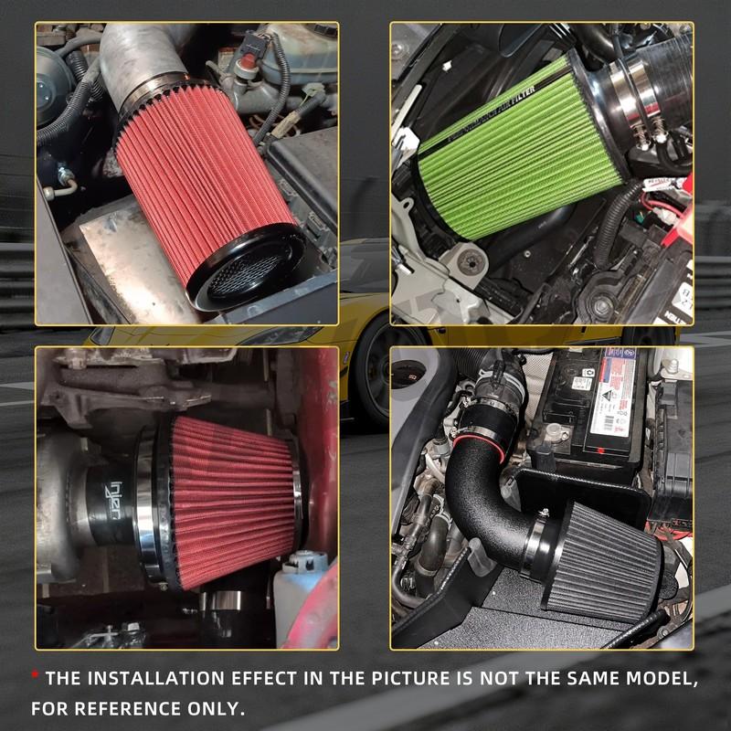 3" 3.5" 4" High Flow Cone Air Filter Reusable Universal for Car Engine Air Inlet 76mm 89mm 101mm Sport Cold Intake Cone Filter