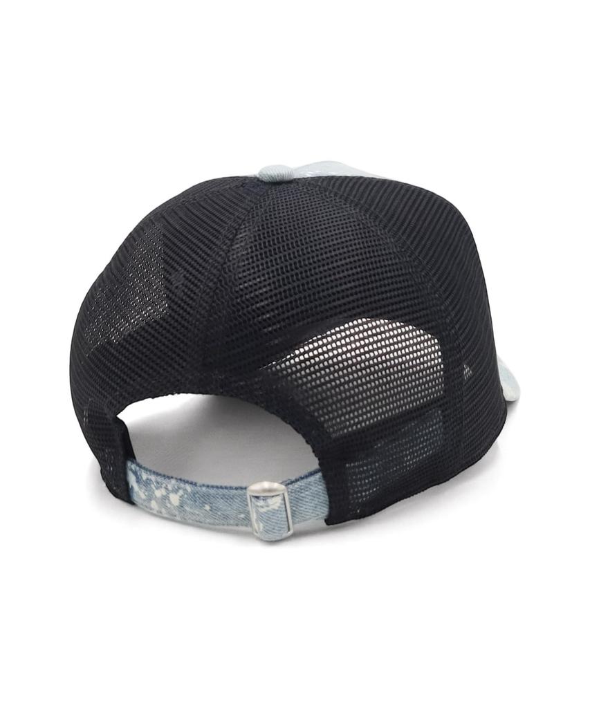 New Era 9FORTY AFrame Strap Mesh Cap 15196597 NER37C8192 NY Washed Denim Blue New Era Mesh Cap 9FORTY AFRAME Splash Paint Denim MLB ONSPOTZ Special