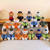 Police Bear Doll Cute Firefighter Officer Reflective Cycling Suit Plush Toy Gift Traffic Police Bear Doll
