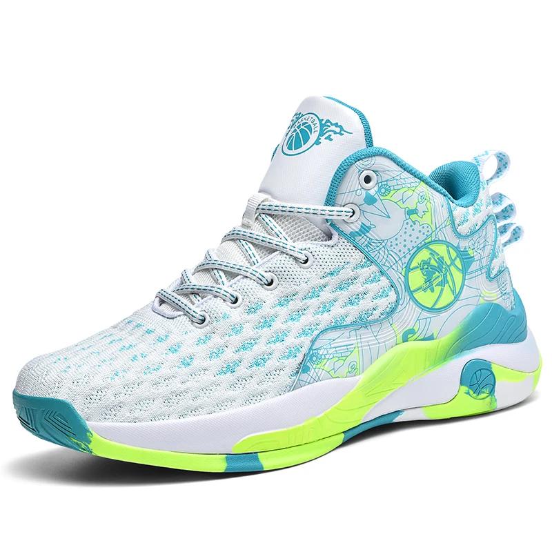 Модные мужские баскетбольные кроссовки Оригинальные Нескользящие Спортивные Атлетические Мужские Дышащие Уличные Полевые Кроссовки Тренировочные Студенческие Баскетбольные Кроссовки