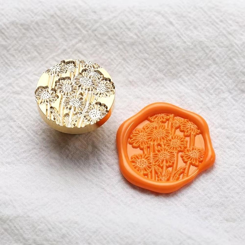 Round Wax Seal Stamp Flowers Sealing Wax Supplies Scrapbooking Sealing Wax Gift Packaging Cards