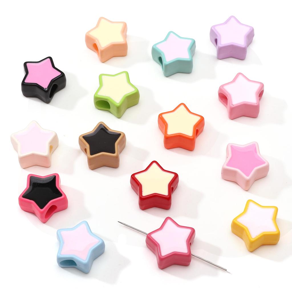 2 шт. Акриловые бусины-пентаграммы для изготовления своими руками ожерелья, браслета, серег, ювелирных изделий, аксессуары для рукоделия