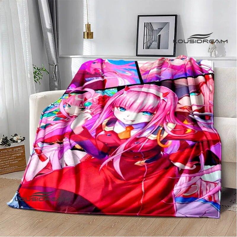 Одеяло «ДАРЛИНГ во Франксе» с героями мультфильмов, фланелевое теплое одеяло, мягкое и удобное одеяло, одеяло для пикника, подкладка для кровати, подарок на день рождения