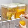 3.9L Water Dispenser with Faucet Leakproof Iced Tea Pitcher for Fridge BPA-Free Juice Container for Summer Drinks