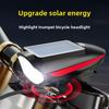 7588 USB Велосипедная фара и гудок на солнечной батарее для ночной езды