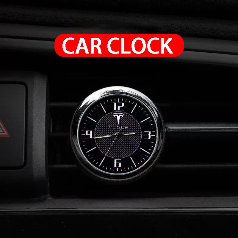 For Tesla Model 3 Model S Model X Model Y Roadster SpaceX Car Sticker Car Auto Parts Car Clock Air Vent Dashboard Decorative