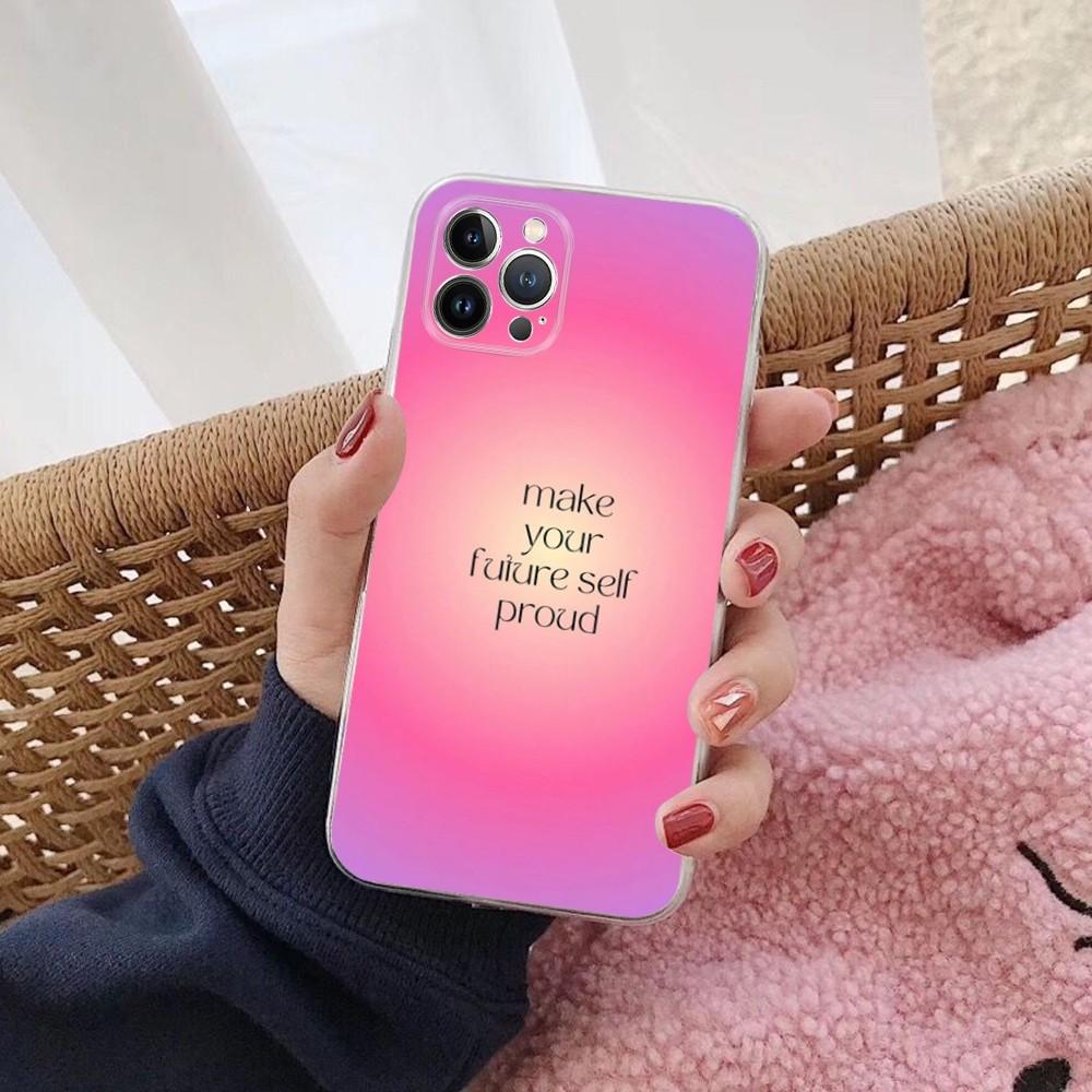 Чехол для телефона 'Аура Цитаты' для iPhone 15 14 11 12 13 Mini Pro XS Max Чехол 6 7 8 Plus X XR SE 2020 Funda Shell