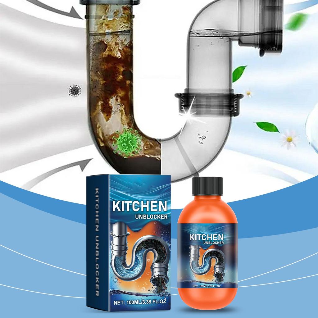 Kitchen Unblocker Cleaner Sink Kitchen Toilet Pipe Quick Dredging 100ml