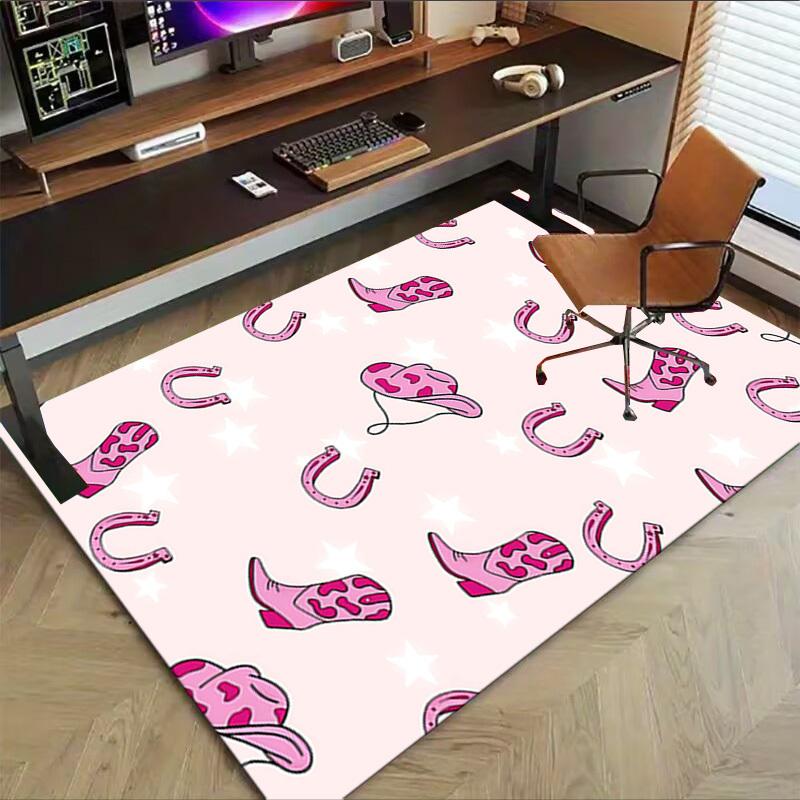 1PC cowboy boots horseshoe Extra Large Non Slip Floor carpet, Office, family, Studio Large Area Rug Indoor Rugs, Bold Statement Piece