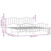 Metal Bed Frame with Headboard and Footboard White 193 x 203 cm