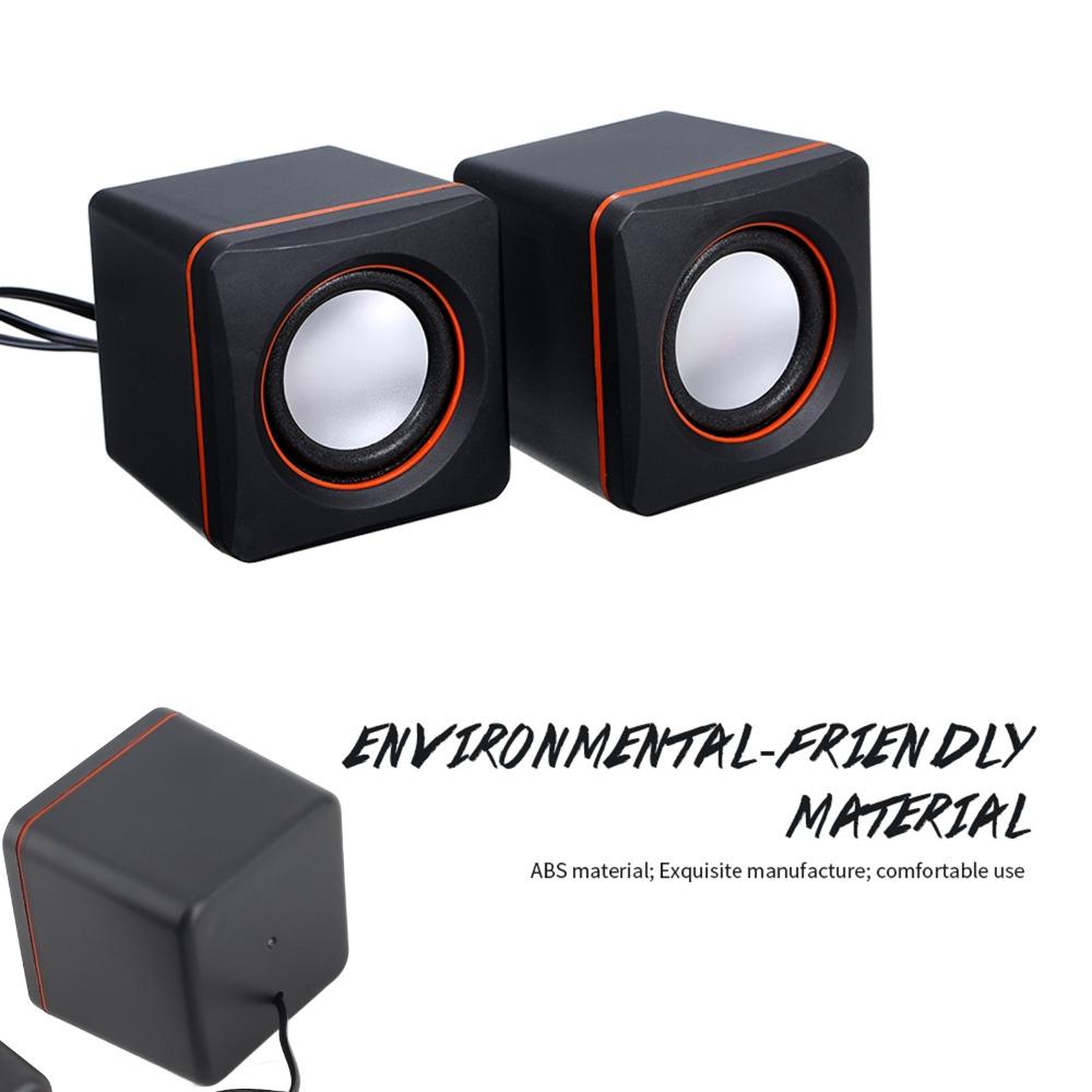3.5mm Jack Mini Music Speaker Stereo Sound USB Speaker Plug and Play Computer Speaker Smartphones