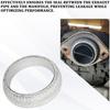 Exhaust Donut Gasket 2PCS 2.5Inch Exhaust Manifold Gasket Grade Graphite Material Donut Gaskets Seal Muffler Ring Replacement Prevent Leaking Between