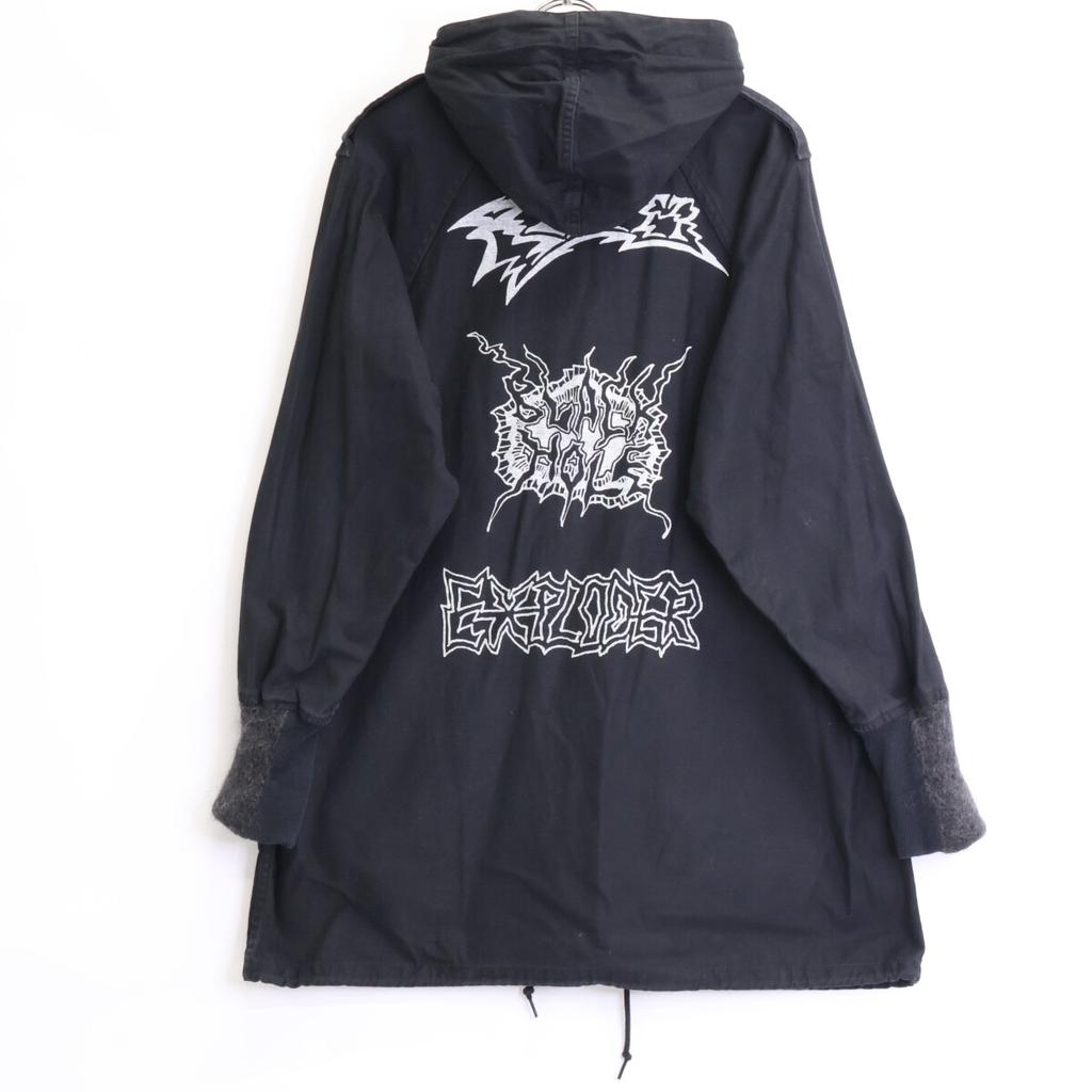 HYSTERIC GLAMOUR FERGADELIC METAL PRINTED LUXURY LEAF MODS COAT Coat FREE blackUsed