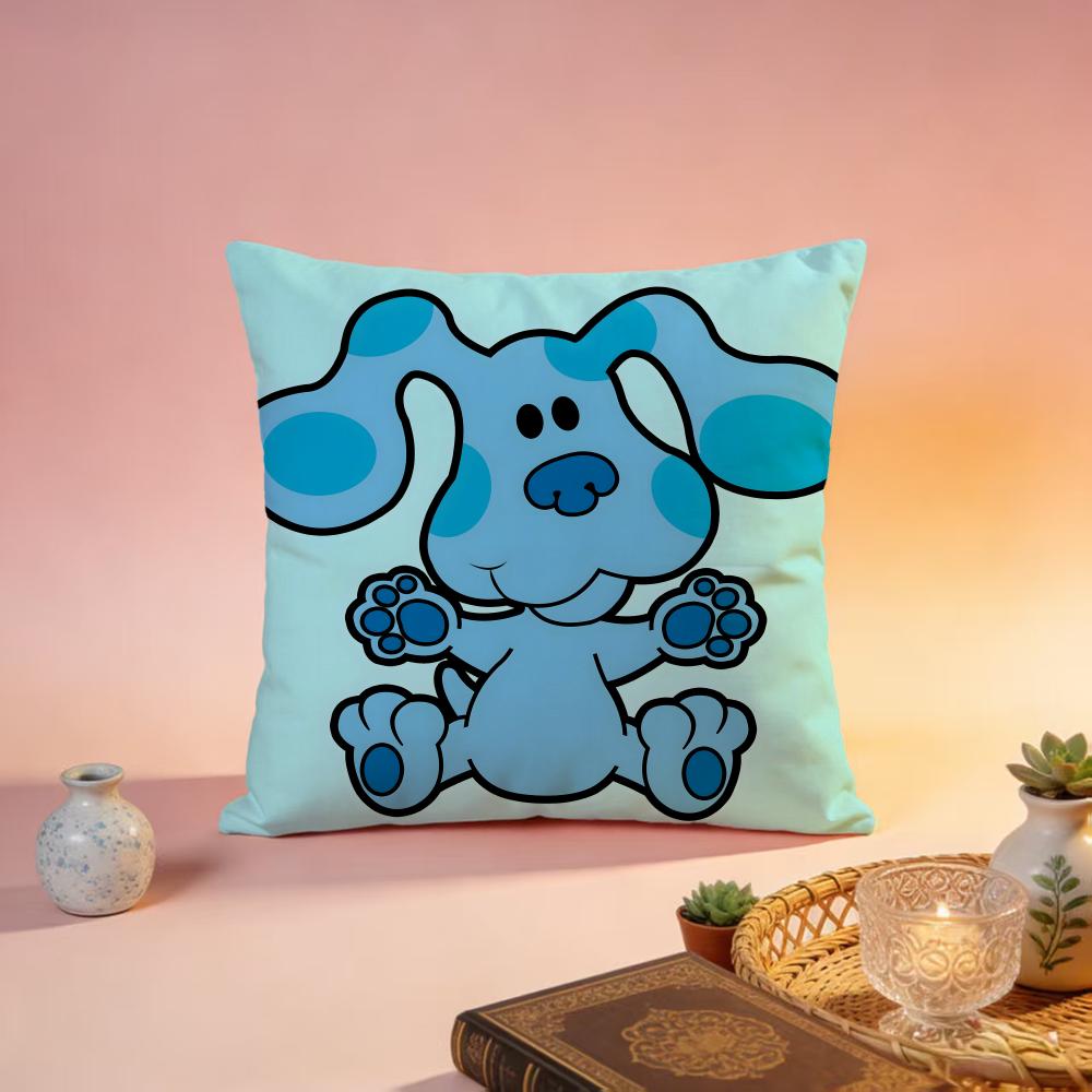 New BBlues cluesful Cushion Cover Premium SkinFriendly Pillow Case MultiPurpose for Home Office Travel
