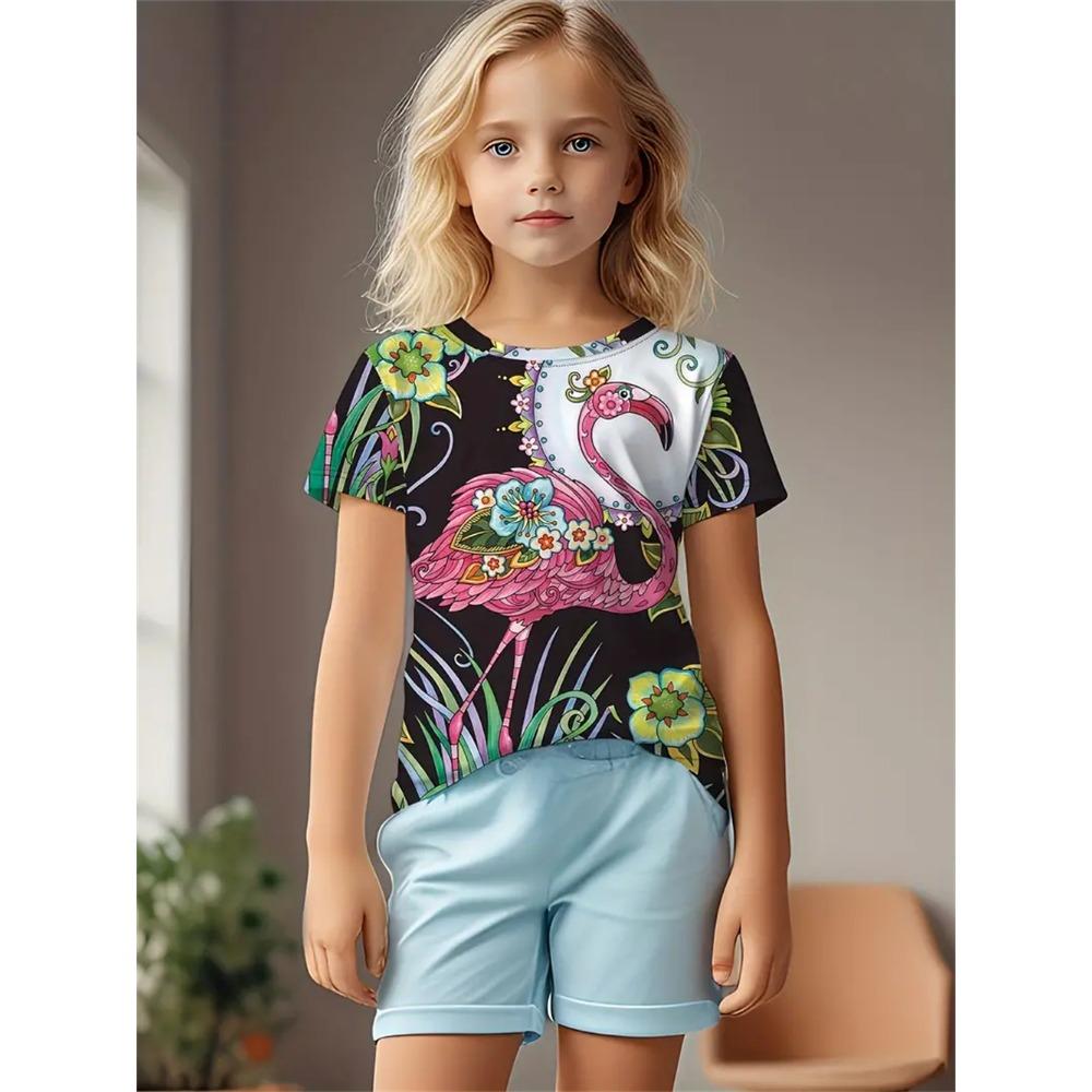 Пчела Животное Жираф 3D Принт Модные Смешные Футболки Для Девочек Летние Топы С Короткими Рукавами Футболки Повседневные Футболки Одежда Для Девочек