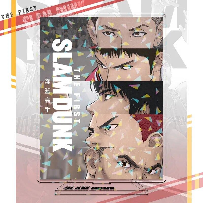 SLAM DUNK Standing Anime Laser Stand Action Figure Doll Sakuragi Hanamichi Kaede Rukawa Model Plate Holder Desk Decor Fan Gift