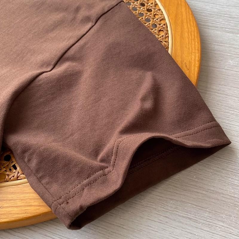 Men's Short Sleeved T-shirt Made 100% Pure Cotton Summer Heavyweight Loose Oversized Top Fashionable Round Neck Half Sleeved Casual T-shirt