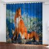 Шторы Blackout 3D Animal Fox Bedroom Winodw Curtain Set For Living Room 2 Pieces Free Shipping, Шторы для детской комнаты