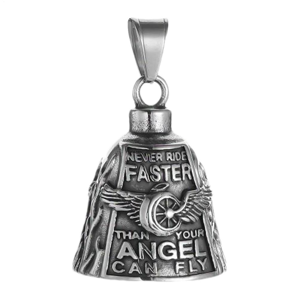 Motorcycle Bell Guardian Angel Good Luck Keychain And Driving Safety Pendant Accessory For Bikers Pet Pendant Jewelry Dropship