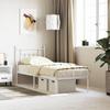VidaXL Metal Bed Frame with White Headboard 75x190 Cm 353576