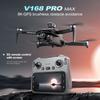 2025 New V168 MAX GPS Professional Drone 8K ESC HD Dual Camera WIFI FPV Obstacle Avoidance Large Screen Folding Brushless RC Quadcopter Toy Gift