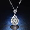 Simulation Moissanite Necklace, Water Drop Pendant, Fashion Pendant, Simple Collarbone Chain.
