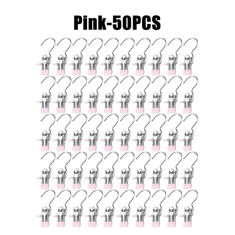 10-100 шт. прищепки из нержавеющей стали для белья, крючок для одежды, портативный зажим для подвешивания одежды, органайзер для одежды, вешалка