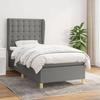 VidaXL Divan Bed with Mattress Dark Grey 90x200 Cm Fabric - Model 3128814