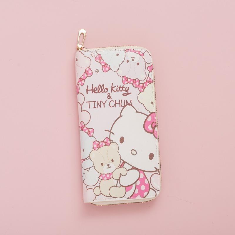 Fresh Japanese Cute Kitten Lady Wallet Girls Wallet Long Zipper Texture Student Card Bag New