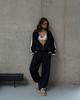 Women's Fashion Long Sleeve Color Block Tracksuit Set Casual Knit Outerwear Pants 2 Piece Outfit Fall Winter