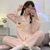 Spring Ladies Lace Long-Sleeved Pajamas Homewear Set Girls Students Sweet Wind Cute Loose Pajamas Homewear Set
