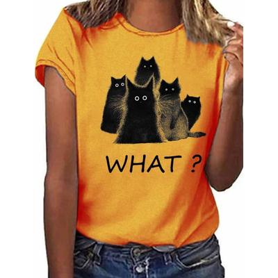 Летний топ с круглым вырезом и принтом в виде 3D перьев и животных, модные повседневные женские футболки с короткими рукавами