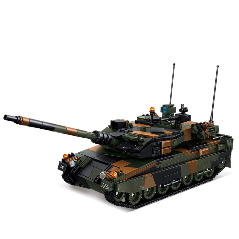 Военные Армейские Солдаты Вторая Мировая Война Leopard 2A6 Основной Боевой Танк Модель Сборка Строительные Блоки Кирпичи Игрушки Для Детей Подарок