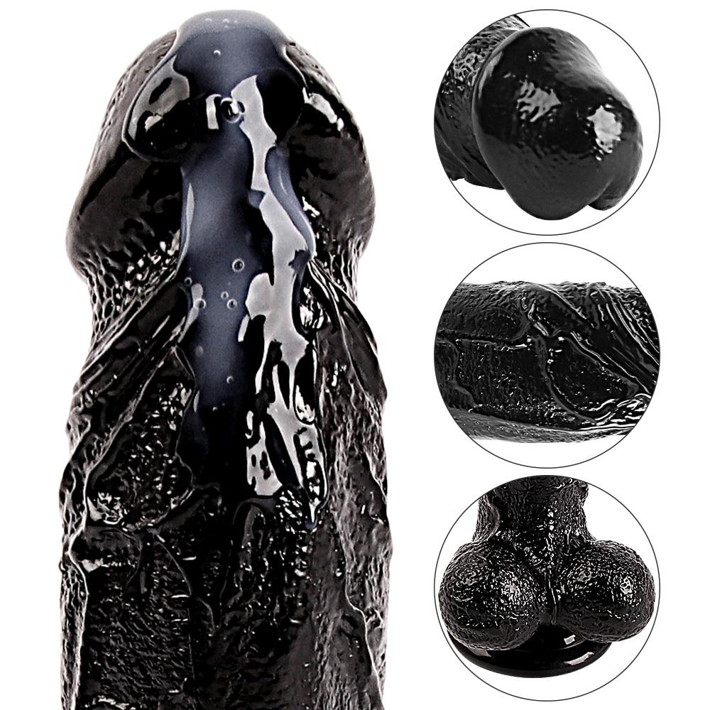 Силиконовый реалистичный фаллоимитатор, женский резиновый фаллоимитатор для лесбиянок с присоской, большой член, пенис, сексуальная игрушка для взрослых