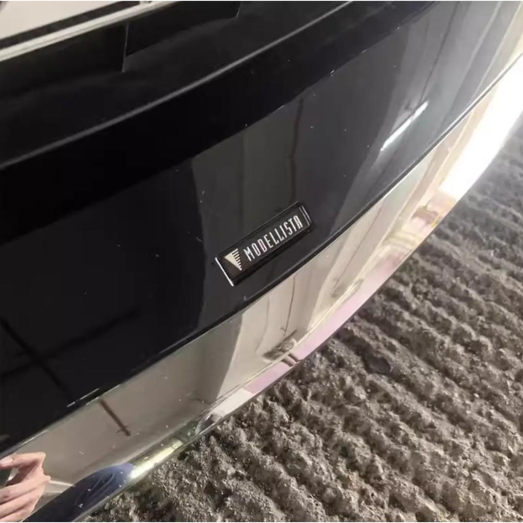 1Pc 3D MODELLISTA Logo Car Front Lip Small Label Grill Fender Side Rear Trunk Badge Emblem Sticker for Alphard Vellfire