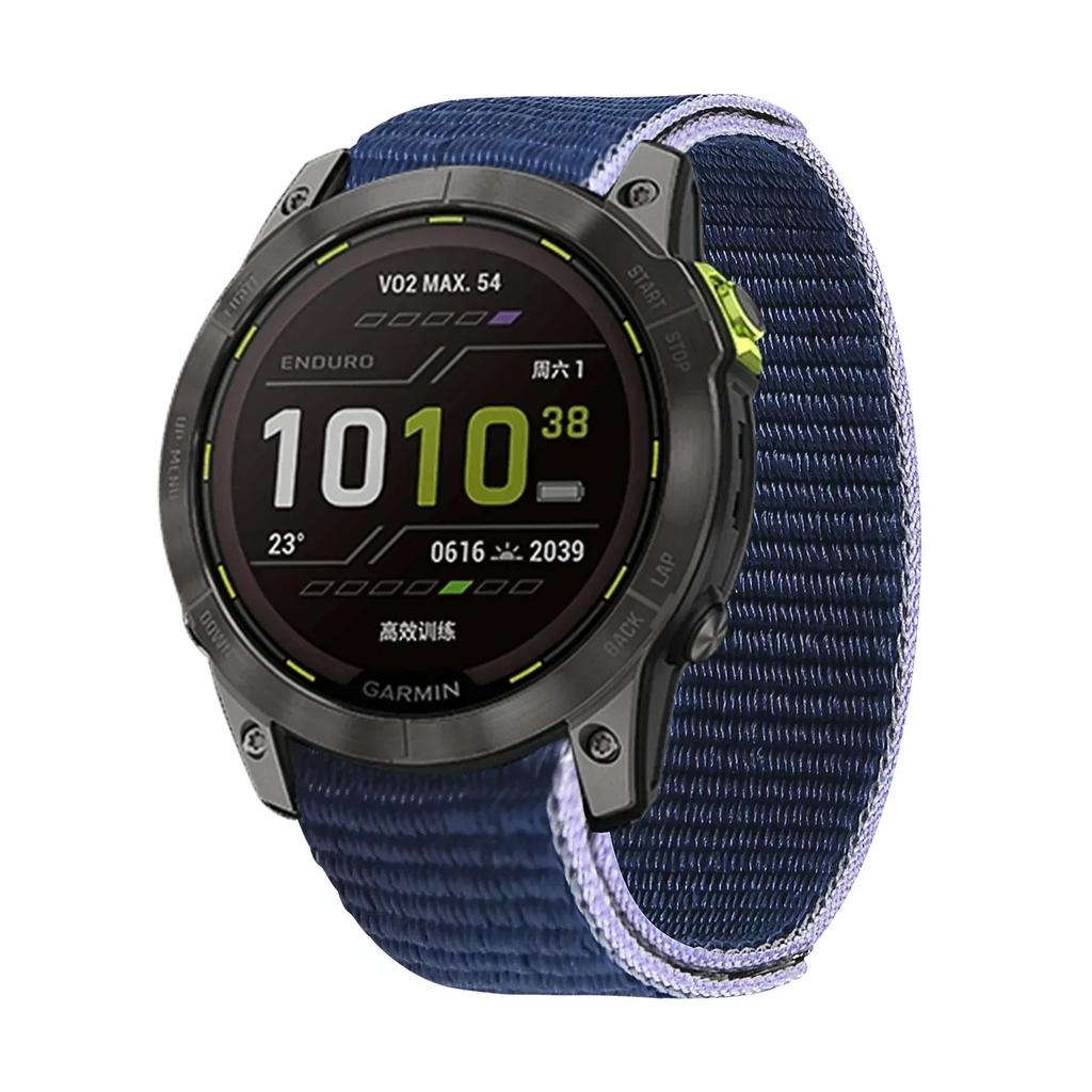 Нейлоновый ремешок с липучкой 26 мм 22 мм для часов Garmin Fenix 7 7X Pro 6/Epix Pro Gen 2 47 мм 51 мм/Enduro/TACTIX/Forerunner 965 955