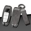Чехол-оболочка из цинкового сплава и кожи для автомобильного ключа Audi A3 A4 A5 A7 A6 C8 Q8 Q7 Q5 Q4 Q3 E-tron