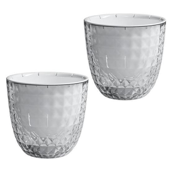 Самополивающийся цветочный горшок Видимый двухслойный плантатор с фитильным шнуром Самополивающийся горшок для растений для комнатных растений Орхидеи Травы