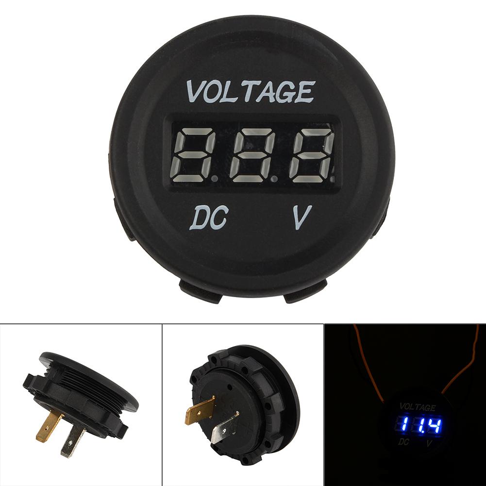 Waterproof Voltmeter Meter with LED Digital Display, 100 Brand New and High Quality, for Most Vehicles 12V-24V, Compact and Ht Resistant,