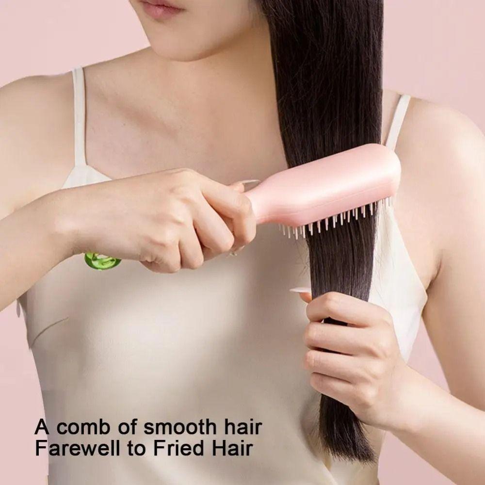 Anti-static Self Cleaning Hair Comb Smoothing Hairdressing Hairstyling Tools Massage Hair Brush