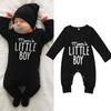 Fashion Newborn Toddler Infant Baby Boys Romper Long Sleeve Jumpsuit Playsuit Little Boy Outfits Black Clothes
