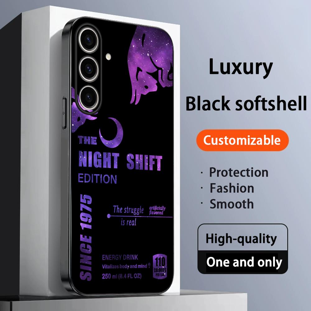 Чехол для телефона Star Bull Energy Drink ночная смена для Samsung Galaxy S26 S25 S24 S23 S22 S21 Plus Ultra Note20 Мягкий Черный