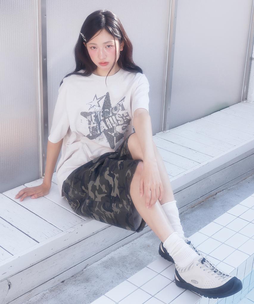 LMR Floral Logo Bermuda Pants Khaki