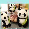 Bamboo Hugging Panda Shoots Plush Toy Animal Stuffed Doll Decoration Gift Kids