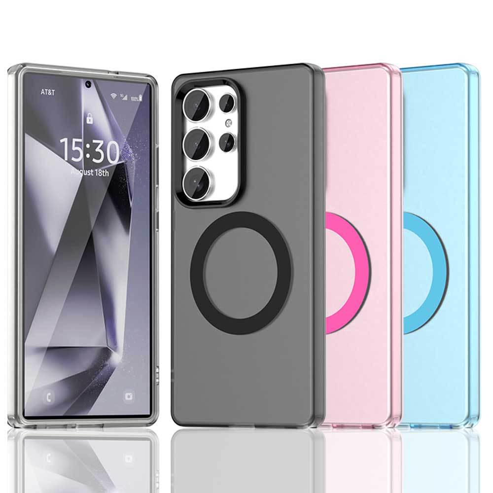 Матовый Магнитный Чехол для Телефона Samsung S26 Ultra - Совместим с S24/S23, Дизайн "Как Кожа", Новая Модель A57.